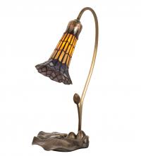 Meyda Green 251552 - 16" High Stained Glass Pond Lily Accent Lamp
