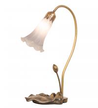 Meyda Green 251565 - 16" High Gray Tiffany Pond Lily Accent Lamp