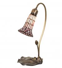 Meyda Green 251570 - 16" High Stained Glass Pond Lily Accent Lamp