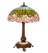 Meyda Green 251964 - 23" Wide Tiffany Cabbage Rose Table Lamp