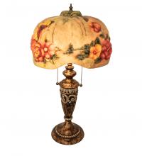 Meyda Green 253493 - 27" High Puffy Butterfly & Flowers Table Lamp