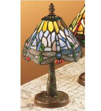 Meyda Green 26616 - 12"H Tiffany Hanginghead Dragonfly W/Mosaic Base Mini Lamp