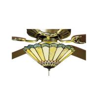 Meyda Green 27449 - 12"W Carousel Jadestone Fan Light Fixture
