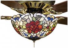 Meyda Green 27458 - 12"W Renaissance Rose Fan Light Fixture