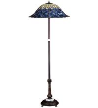 Meyda Green 31104 - 60"H Tiffany Peacock Feather Floor Lamp