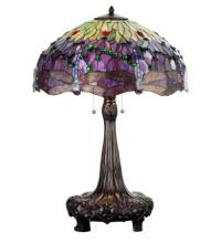 Meyda Green 31112 - 31" High Tiffany Hanginghead Dragonfly Table Lamp