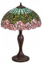 Meyda Green 31143 - 23" High Tiffany Cabbage Rose Table Lamp