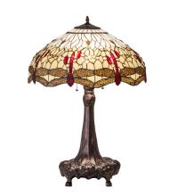 Meyda Green 31664 - 31" High Tiffany Hanginghead Dragonfly Table Lamp