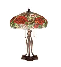 Meyda Green 32292 - 23.5"H Tiffany Peony Table Lamp