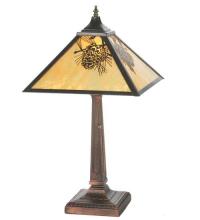Meyda Green 32789 - 23" High Winter Pine Mission Table Lamp