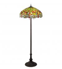 Meyda Green 36501 - 62" High Tiffany Hanginghead Dragonfly Floor Lamp