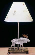 Meyda Green 38855 - 15"H Pressed Foliage Lone Moose Accent Lamp