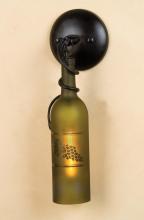 Meyda Green 49462 - 5"W Tuscan Vineyard Etched Grapes Wine Bottle Wall Sconce