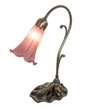 Meyda Green 51594 - 15" High Lavender Tiffany Pond Lily Accent Lamp