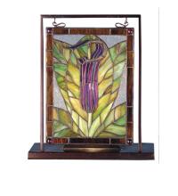 Meyda Green 68552 - 9.5"W X 10.5"H Jack-in-the-Pulpit Lighted Mini Tabletop Window