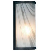 Meyda Green 68815 - 5.75" Wide Cylinder Blanco Swirl Fused Glass Wall Sconce