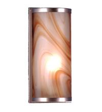 Meyda Green 70876 - 5.5"W Cylinder Cognac Swirl Fused Glass Wall Sconce