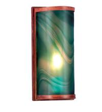 Meyda Green 70878 - 5.5"W Cylinder Mente Swirl Fused Glass Wall Sconce