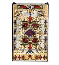 Meyda Green 71268 - 22"W X 35"H Estate Floral Stained Glass Window
