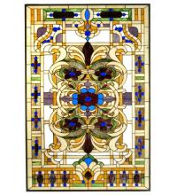 Meyda Green 71888 - 32"W X 48"H Estate Floral Stained Glass Window