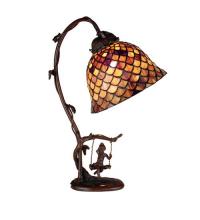 Meyda Green 74046 - 15"H Tiffany Fishscale Accent Lamp