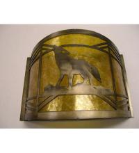 Meyda Green 81054 - 12" Wide Wolf on the Loose Wall Sconce