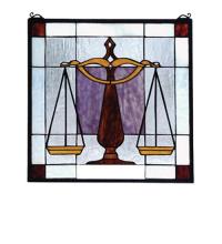 Meyda Green 81551 - 18"W X 18"H Judicial Stained Glass Window