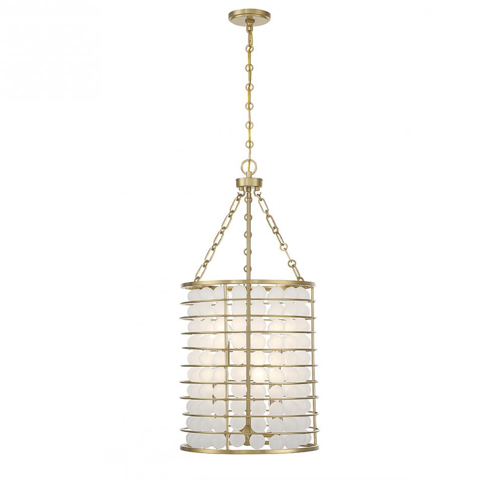 Byron 6-Light Pendant in Warm Brass