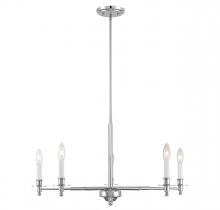  1-4410-5-109 - Jasmine 5-Light Chandelier in Polished Nickel