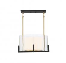 Savoy House 7-1983-1-143 - Eaton 1-Light Pendant in Matte Black with Warm Brass Accents