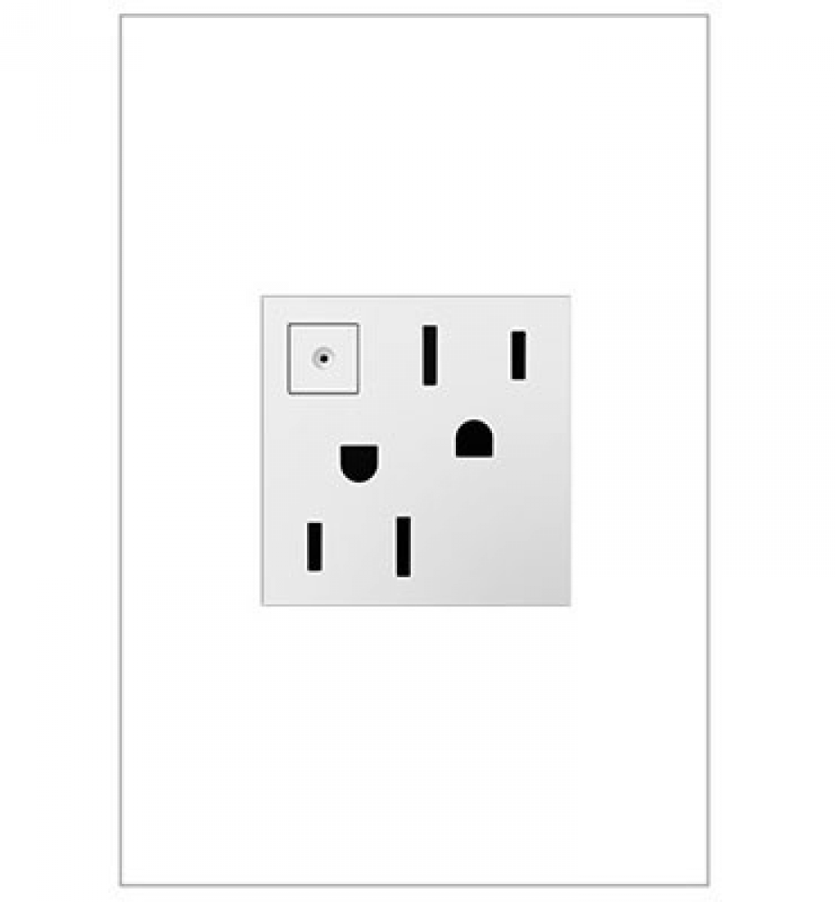 adorne? 15A Energy-Saving On/Off Outlet, White