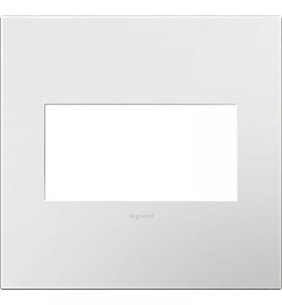 adorne? Gloss White Two-Gang Screwless Wall Plate with Microban?