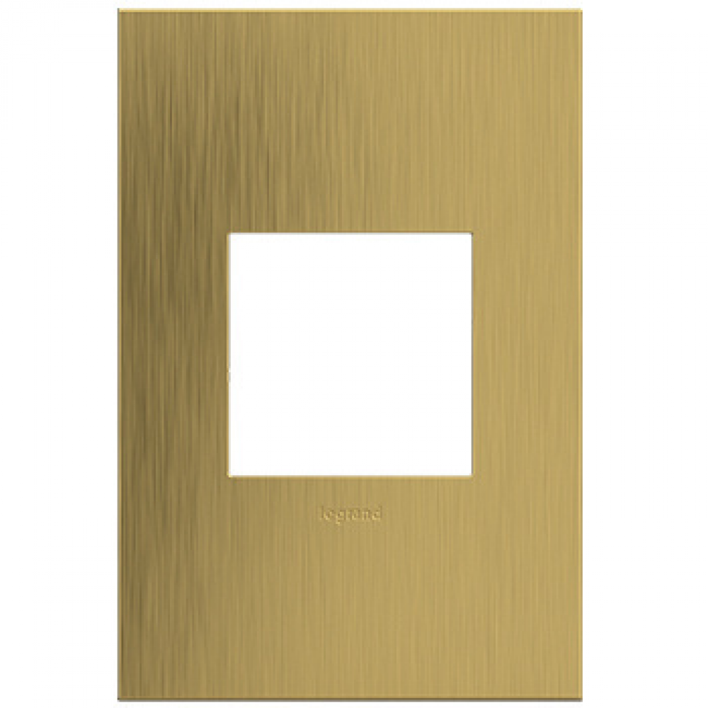 adorne? Brushed Satin Brass One-Gang Screwless Wall Plate