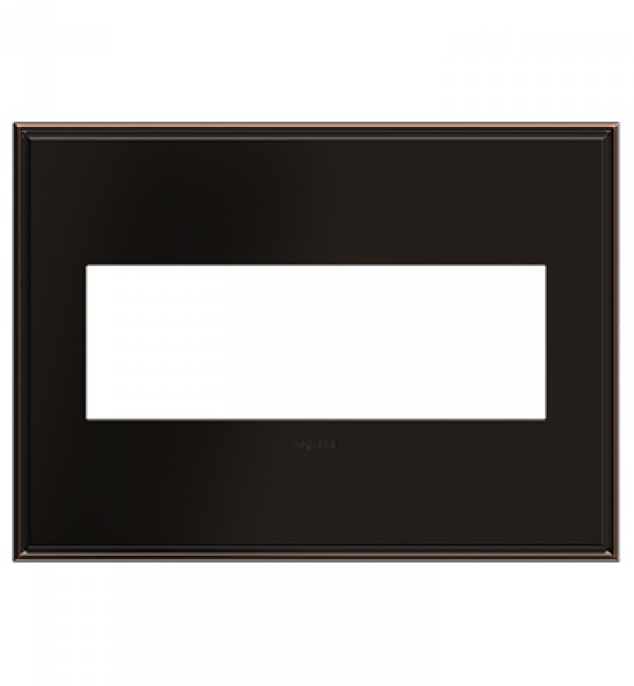 adorne? Oil-Rubbed Bronze Three-Gang Screwless Wall Plate