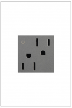 Legrand ARCD152M10 - adorne? 15A Tamper-Resistant Dual-Controlled Outlet, Magnesium