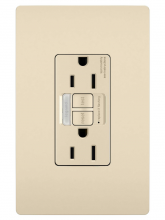 Legrand 1597NTLTRLACCD4 - radiant? 15A Tamper-Resistant Self-Test GFCI Outlet with Night Light, Light Almond
