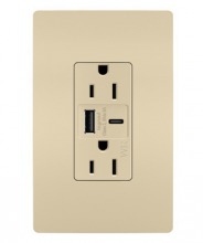 Legrand WRR26USBAC6LA - radiant? Outdoor Ultra-Fast USB Outlet, Light Almond