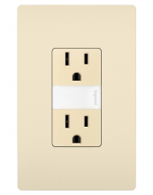 Legrand NTL885TRLACC6 - radiant? 15A Tamper-Resistant Outlet with Night Light, Light Almond