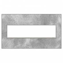 Legrand AWM4GSP4 - adorne? Spiraled Stainless Four-Gang Screwless Wall Plate
