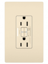 Legrand 1597TRALA - radiant? 15A Tamper Resistant Self Test GFCI Outlet with Audible Alarm, Light Almond