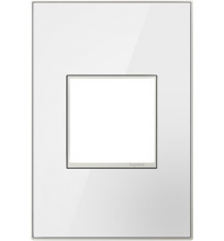 Legrand AWM1G2MWW4 - adorne? Mirror White-on-White One-Gang Screwless Wall Plate
