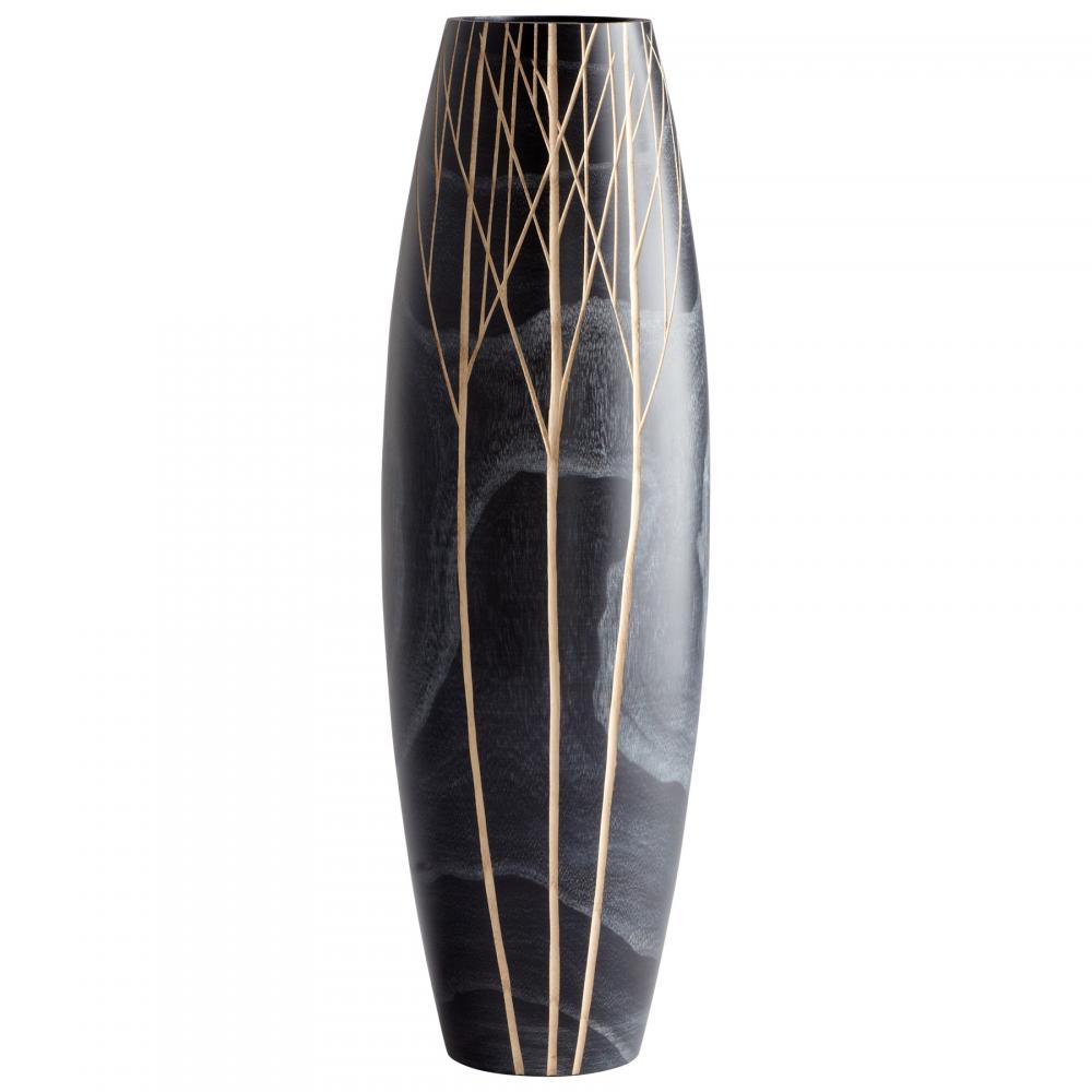 Onyx Winter Vase|Black-MD