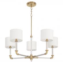  11954 - Hightower 5 Light Chandelier | Clear | Aged Brass