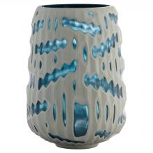Cyan Designs 12193 - Strata Vase |  White | Blue - Medium