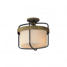  32650SWBKAB - Ruffles-Semi-Flush Mount