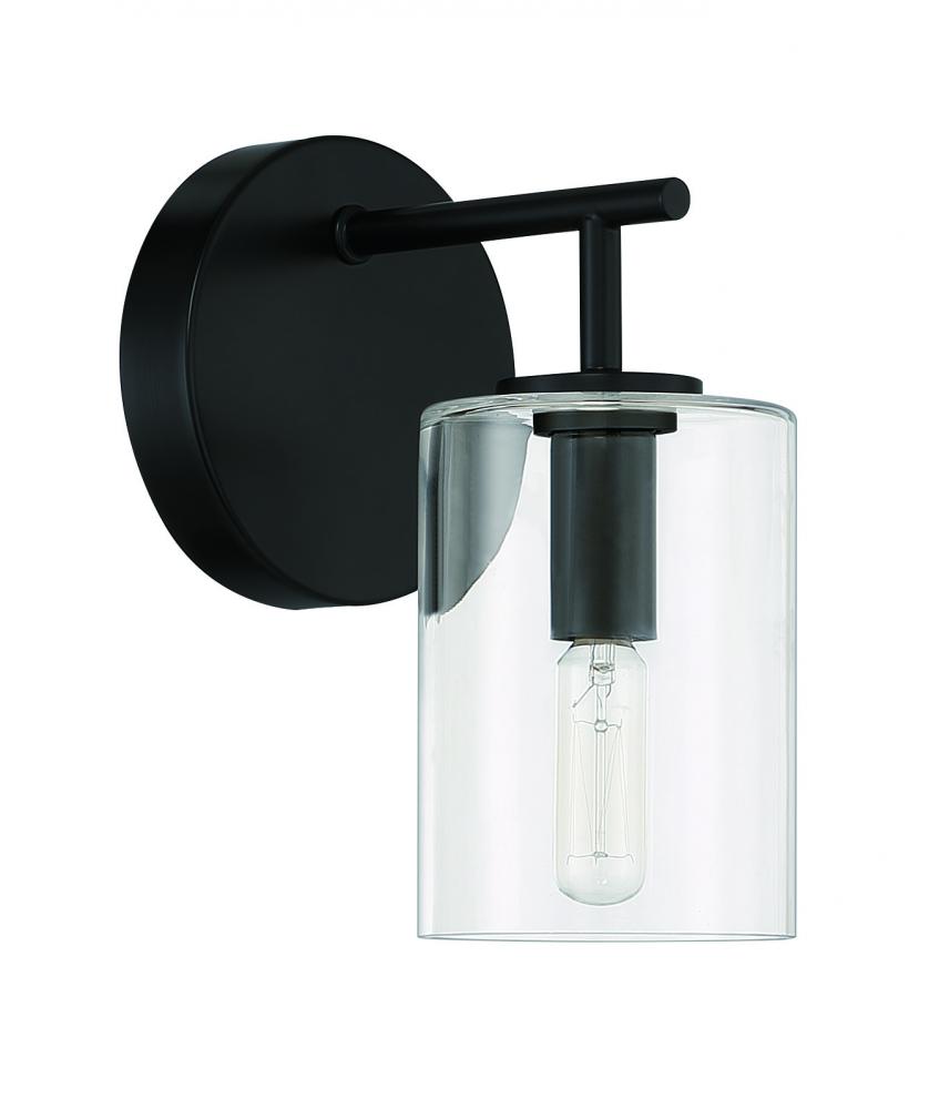 Hailie 1 Light Wall Sconce in Flat Black