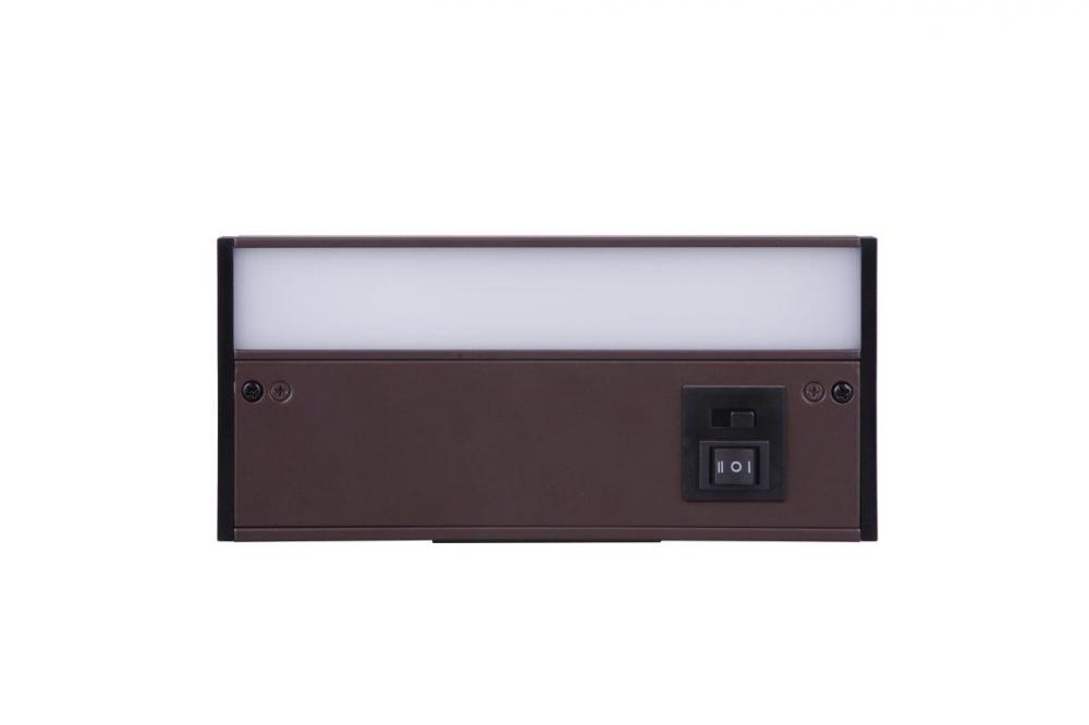 8" Under Cabinet LED Light Bar in Bronze (3-in-1 Adjustable Color Temperature)