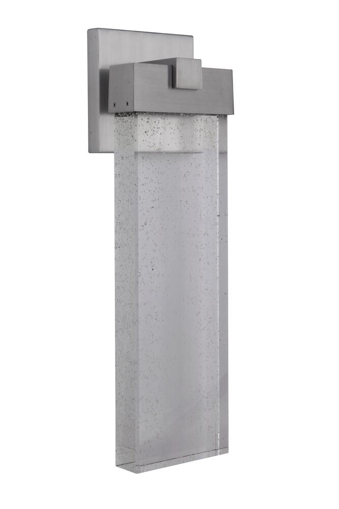 Aria 1 Light Medium LED Outdoor Wall Lantern in Satin Aluminum