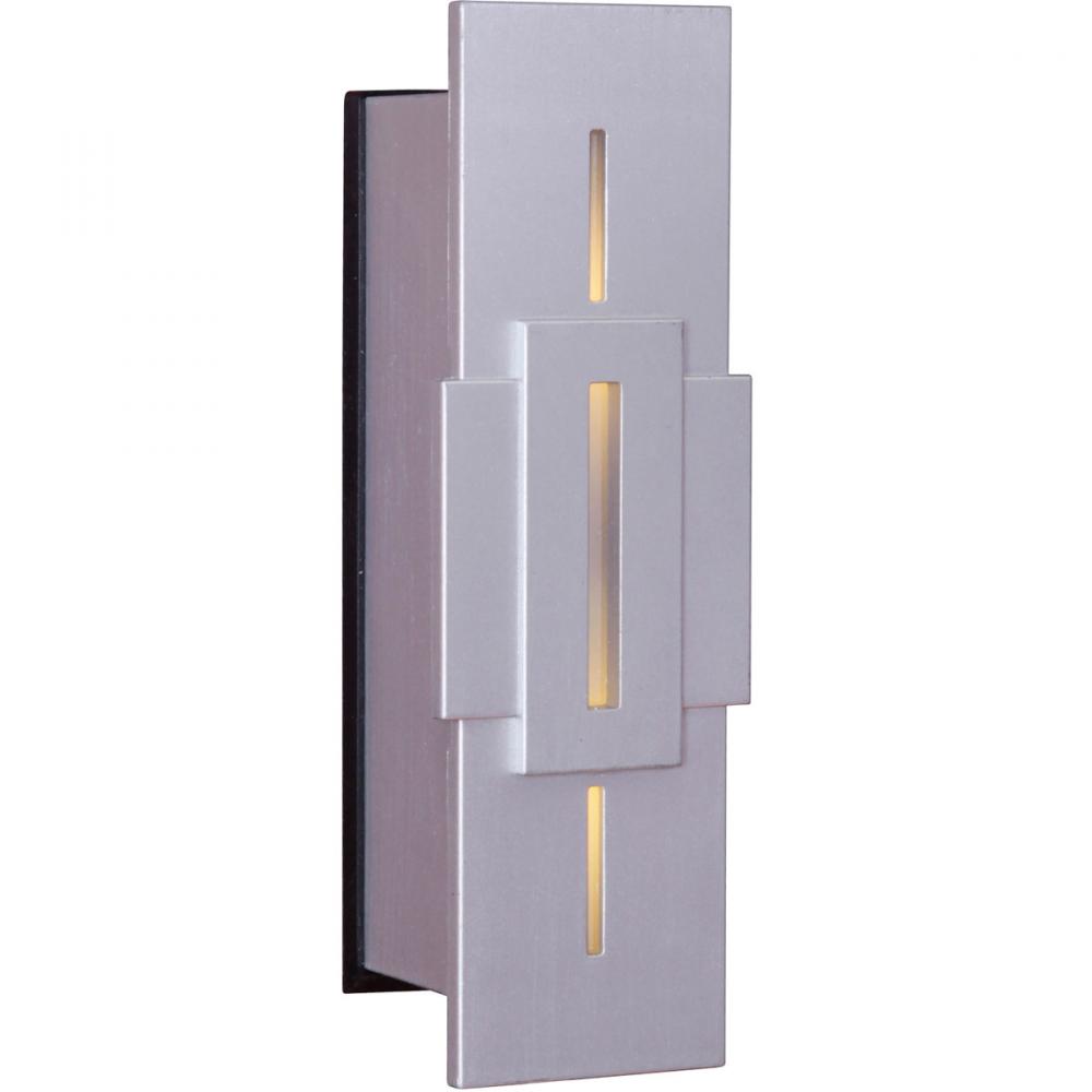 Surface Mount Stacked Rectangles LED Lighted Touch Button in Brushed Nickel
