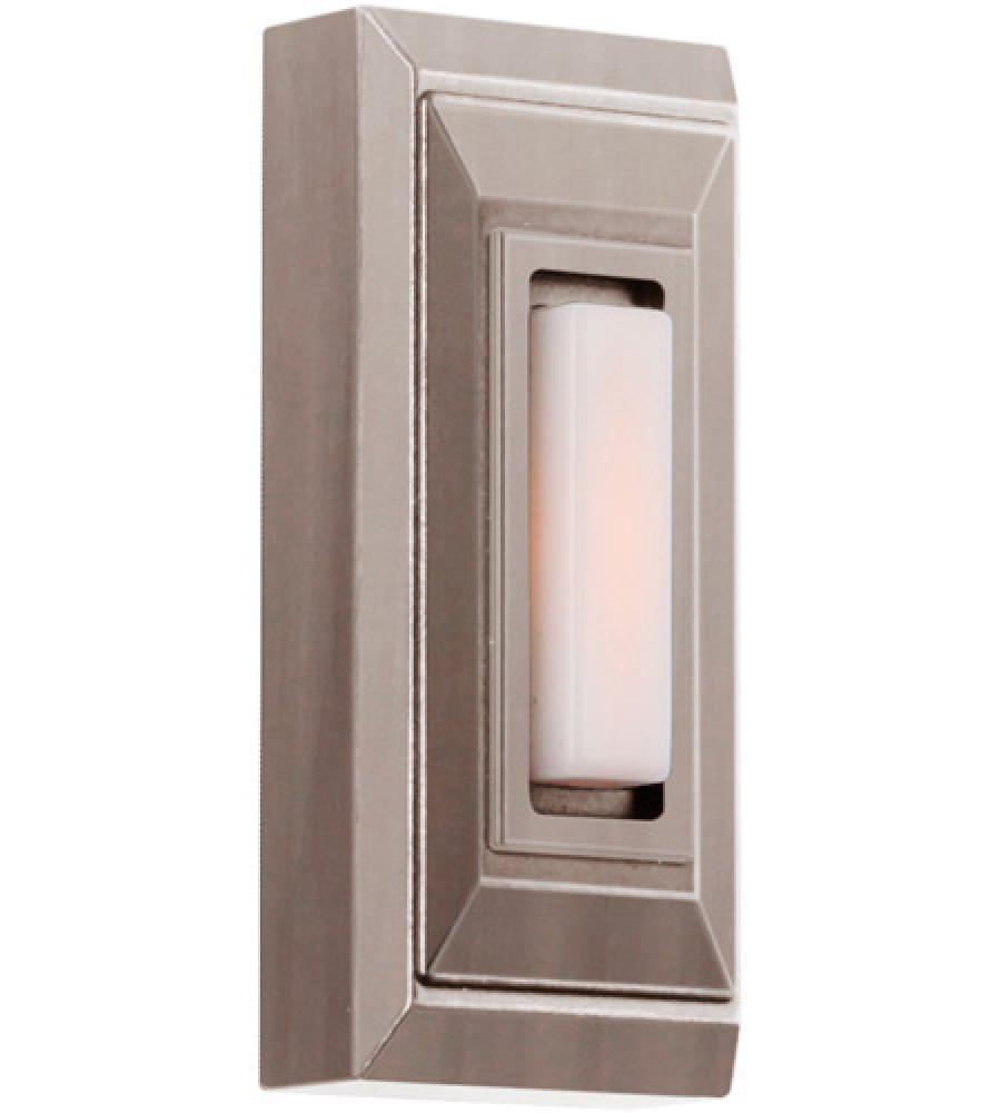 Surface Mount LED Lighted Push Button, Stepped Rectangle in Antique Pewter